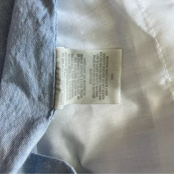 Ralph Lauren Oxford blue twin bedskirt - Picture 3 of 3